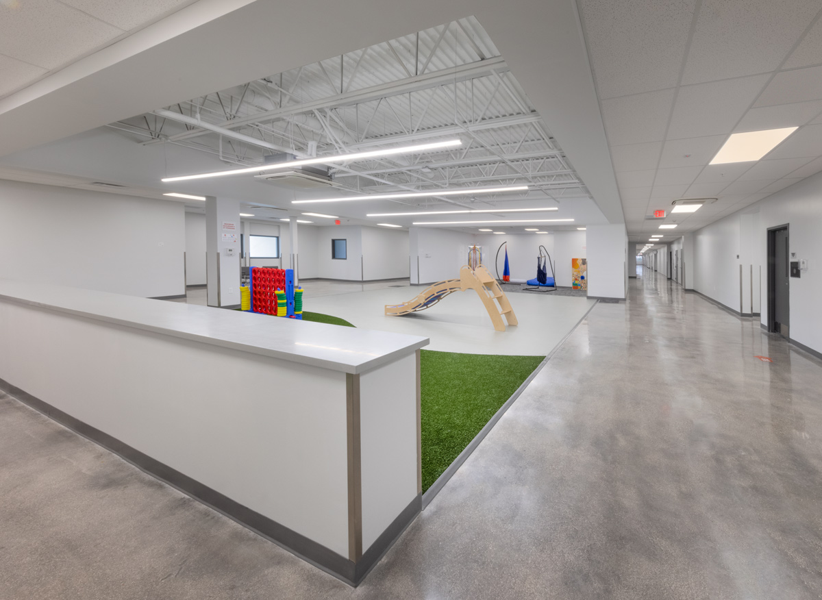 Interior design view of the South Florida Autism Charter School  in Miami FL. 